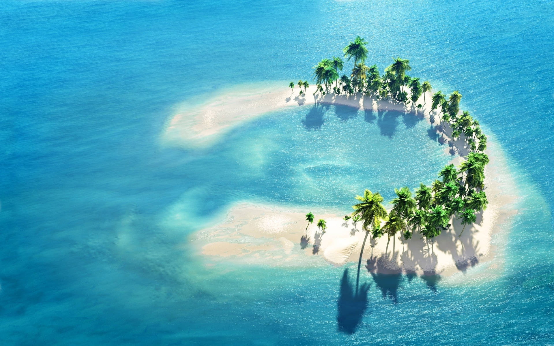 Maldives Island Resort Aerial Wallpaper