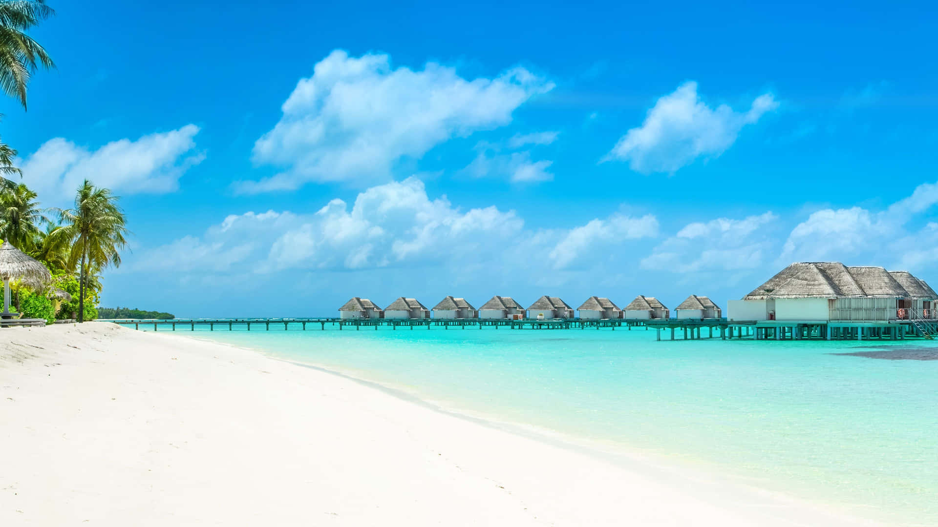 A paradise-like beach in Maldives