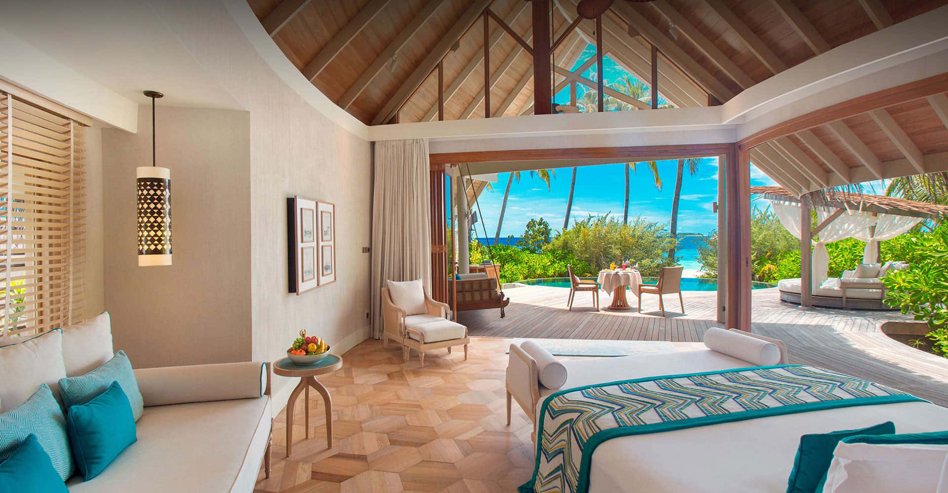 A Bedroom With A View Of The Ocean