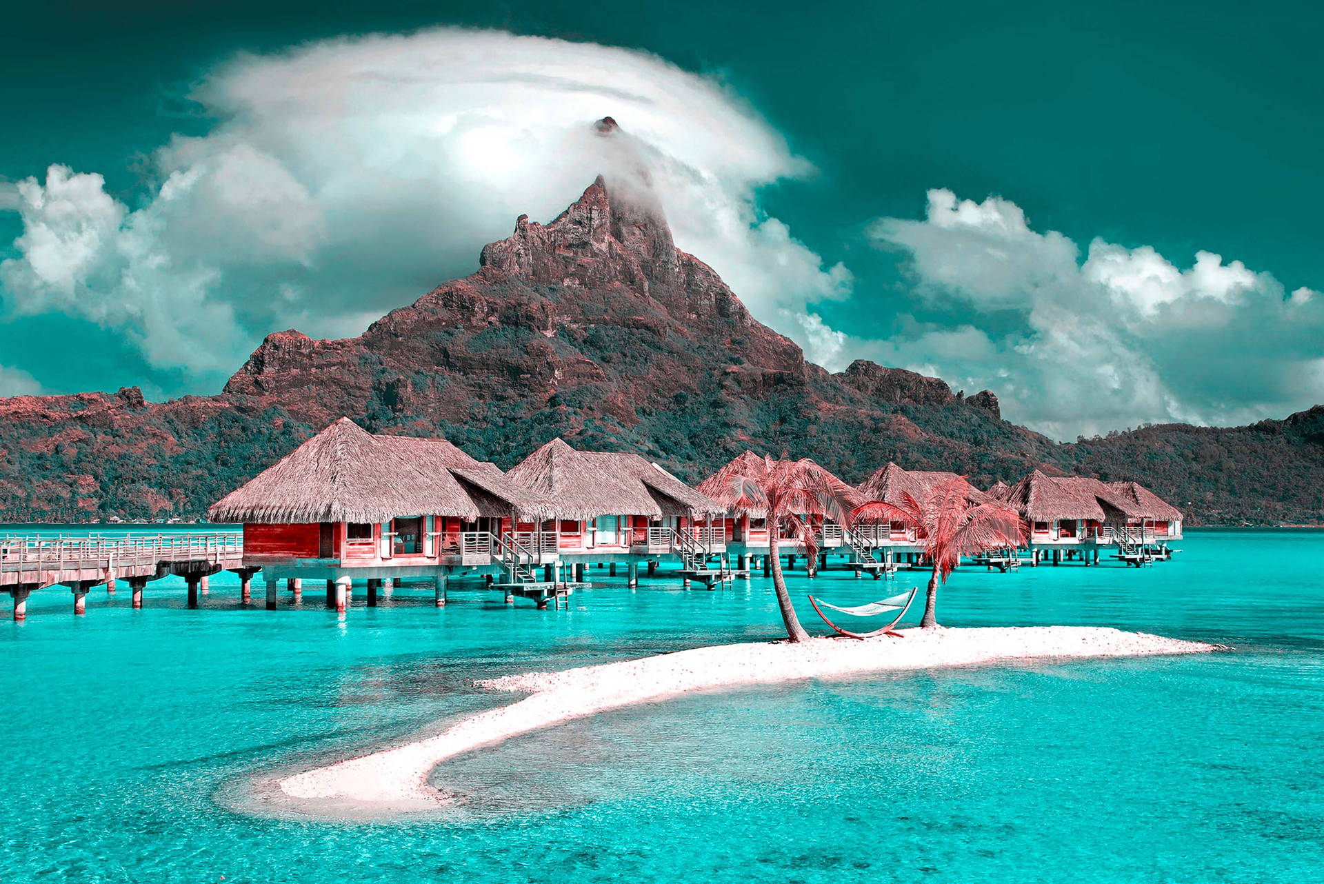 Maldivasresort Y Montaña Fondo de pantalla