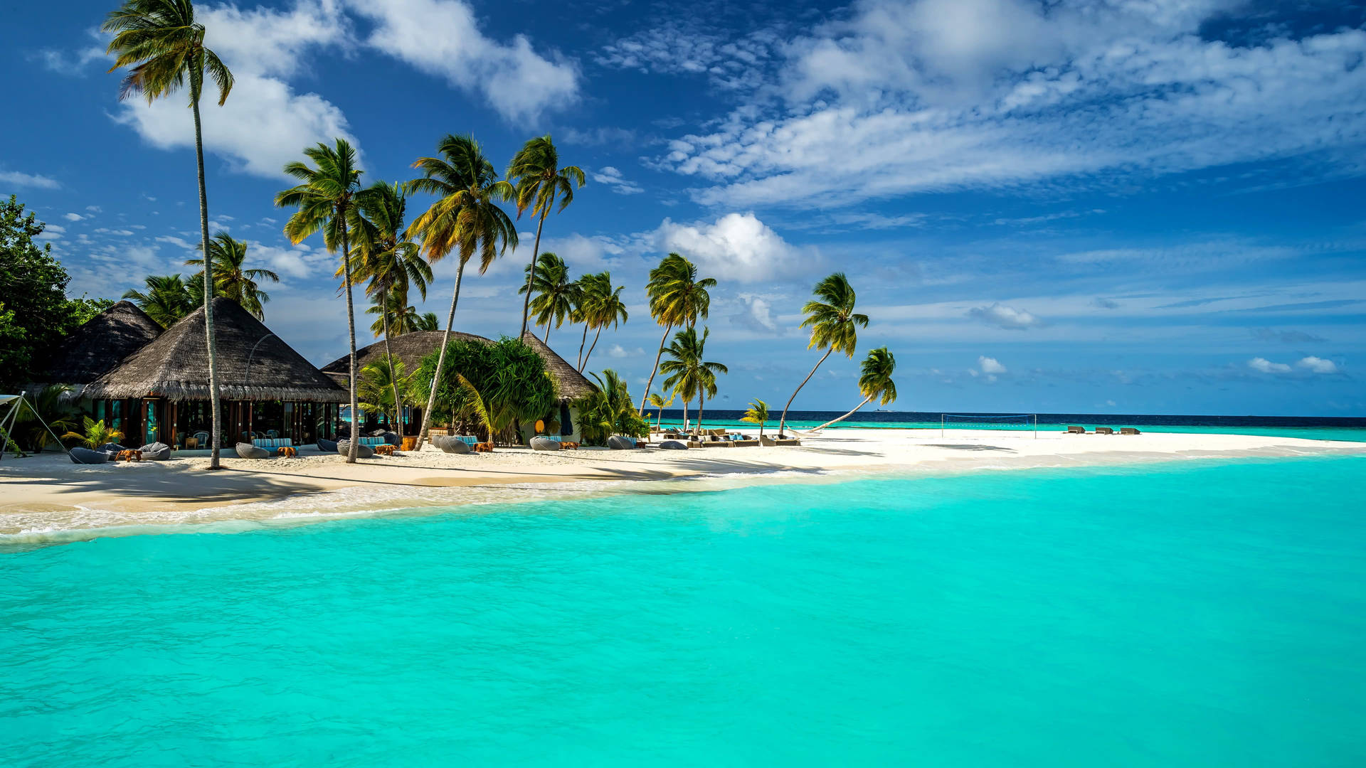 Maldives Tropical White Beach Wallpaper