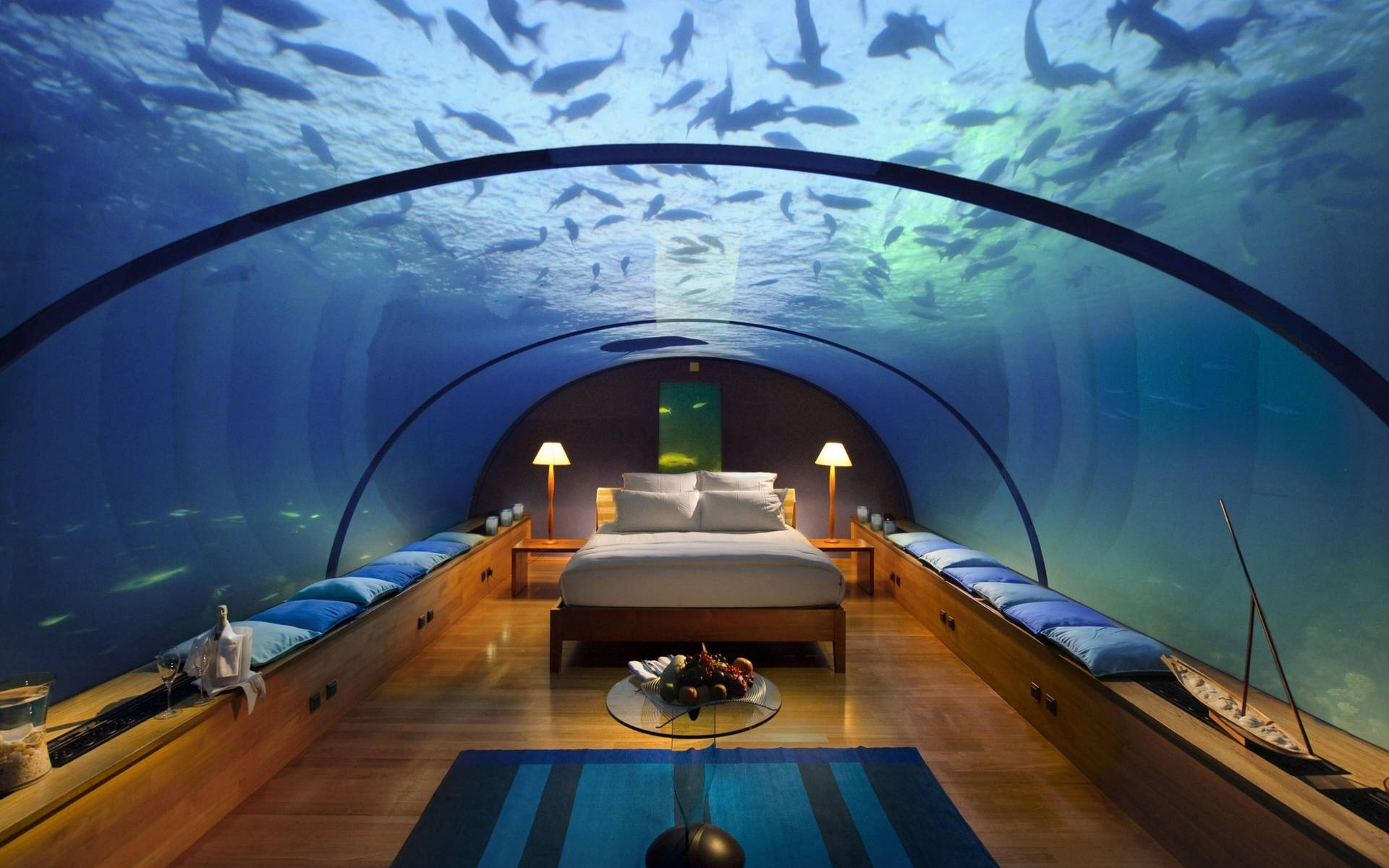 Maldives Underwater Hotell Wallpaper