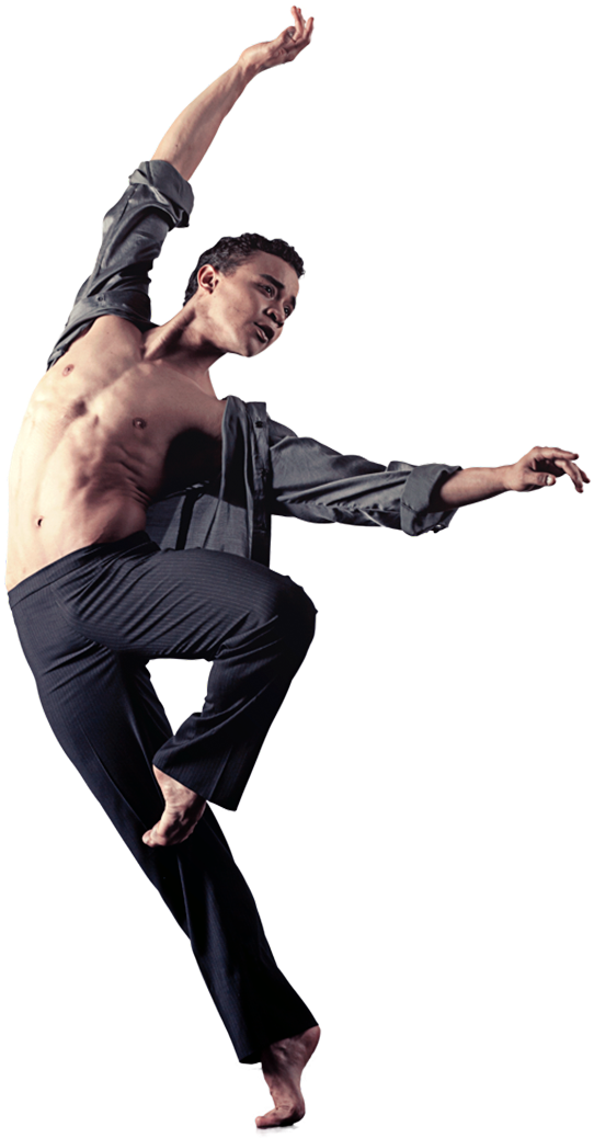 Male Dancer Mid Air Pose PNG
