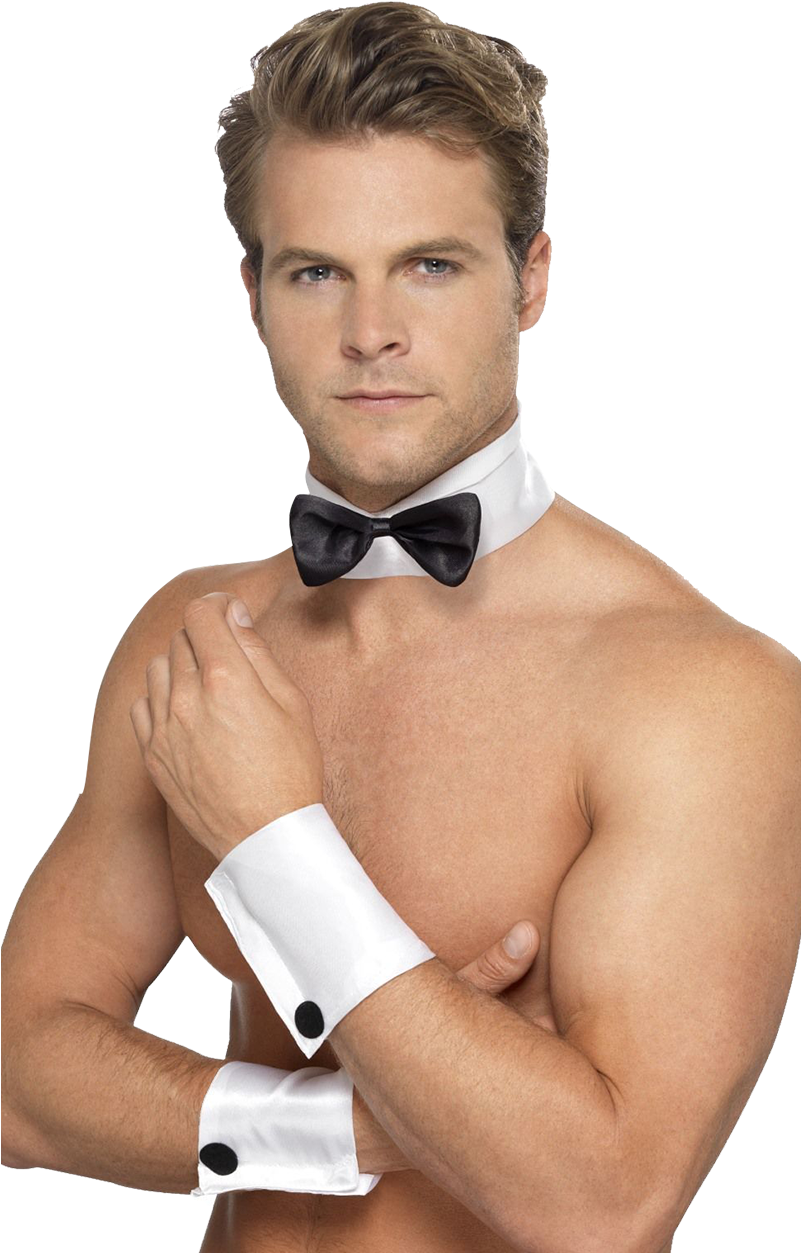 Male Entertainerwith Bow Tie PNG