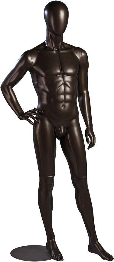 Male Mannequin Posing Black PNG