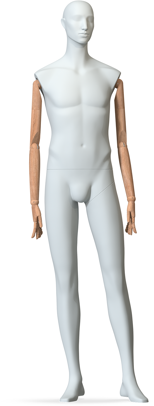 Male Mannequin Standing Pose PNG