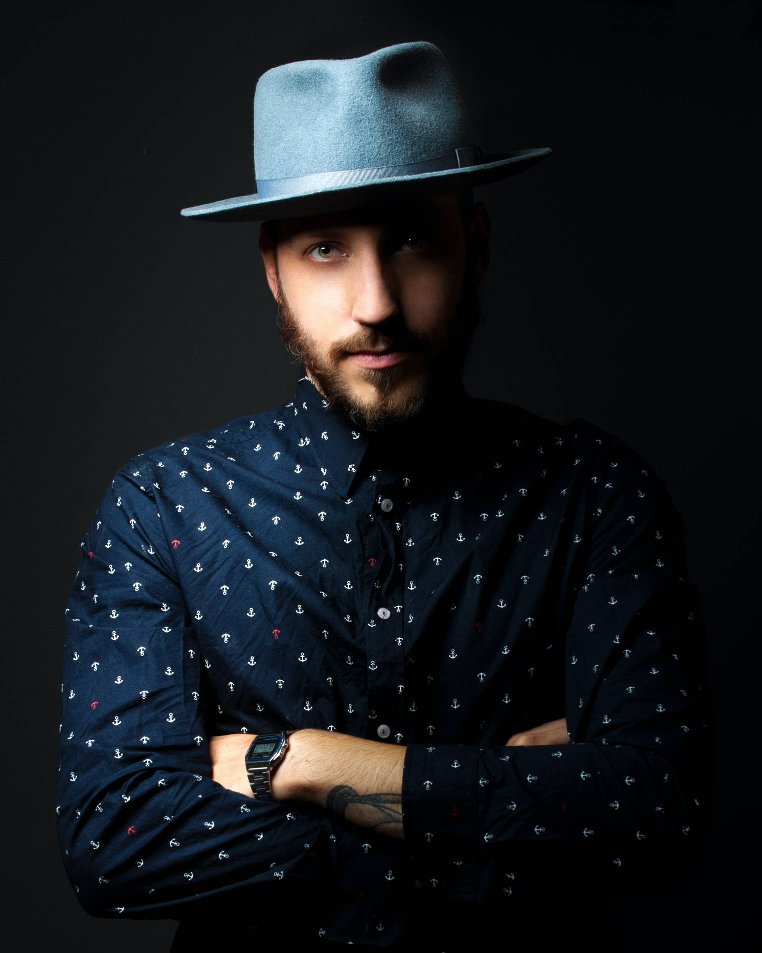 Male Model Wool Hat Wallpaper