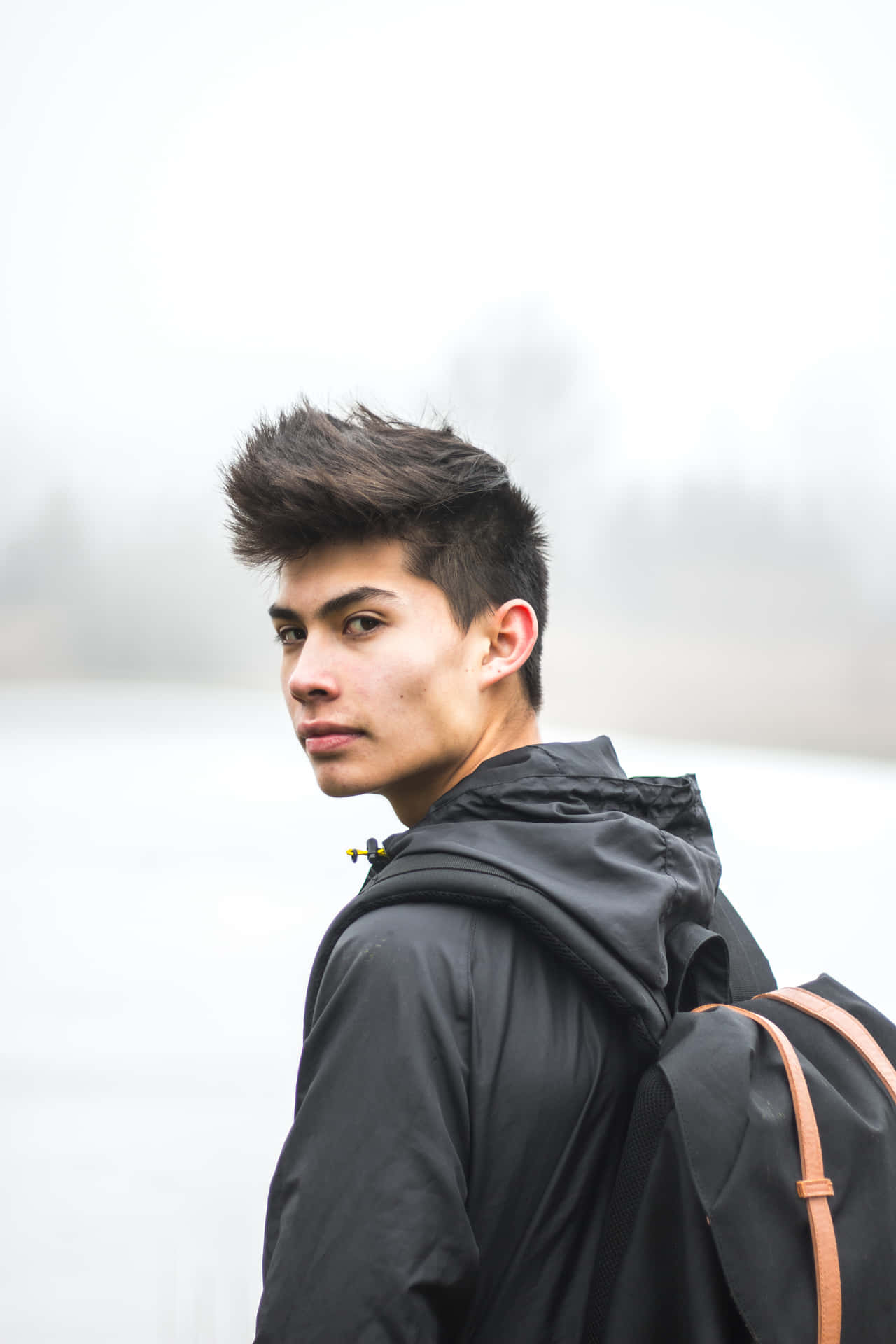 Male Person With Backpack Wallpaper
