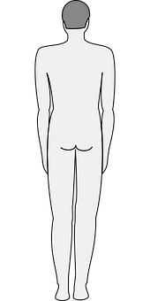 Male Silhouette Back View PNG