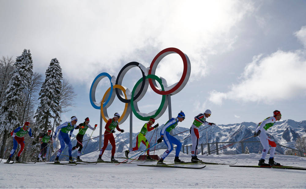 Male Ski Players At Winter Olympics Wallpaper