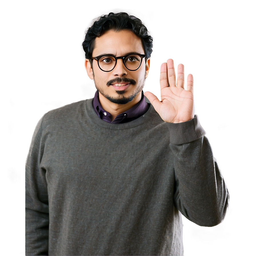Male Teacher With Glasses Png 90 PNG