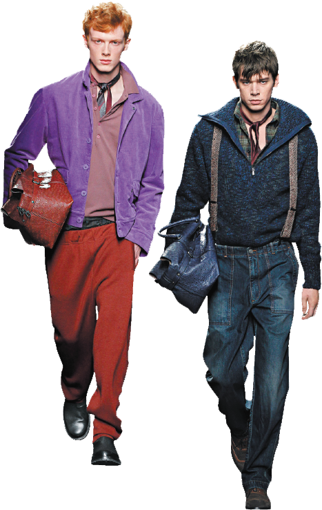 Male_ Models_ Showcasing_ Winter_ Fashion PNG