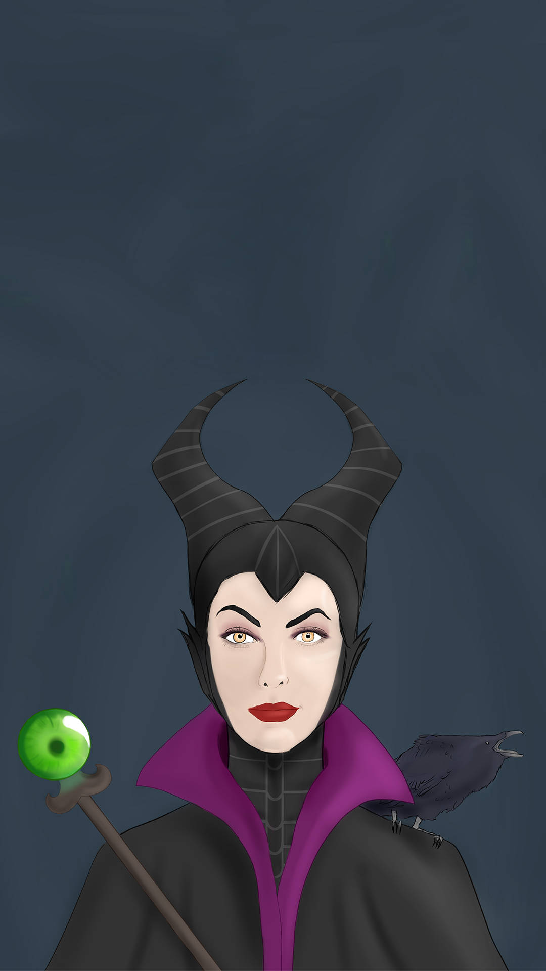 Maleficent Cartoon Art Background