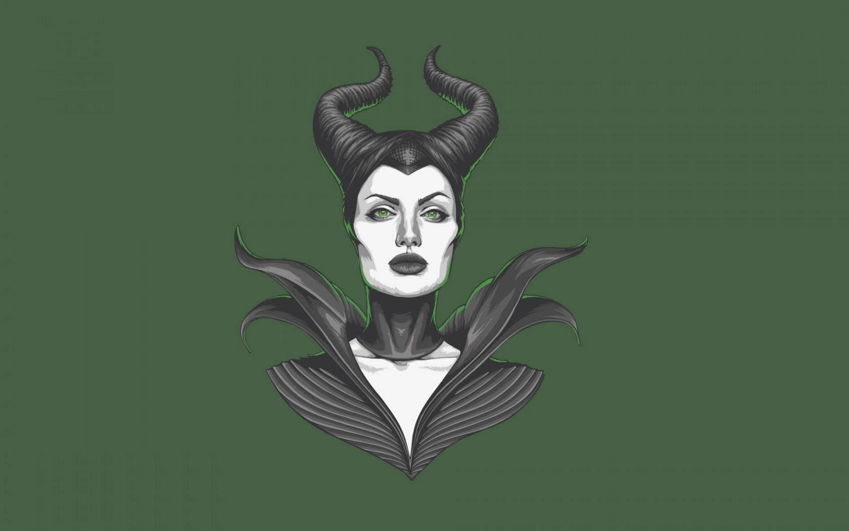 Maleficent Green Background