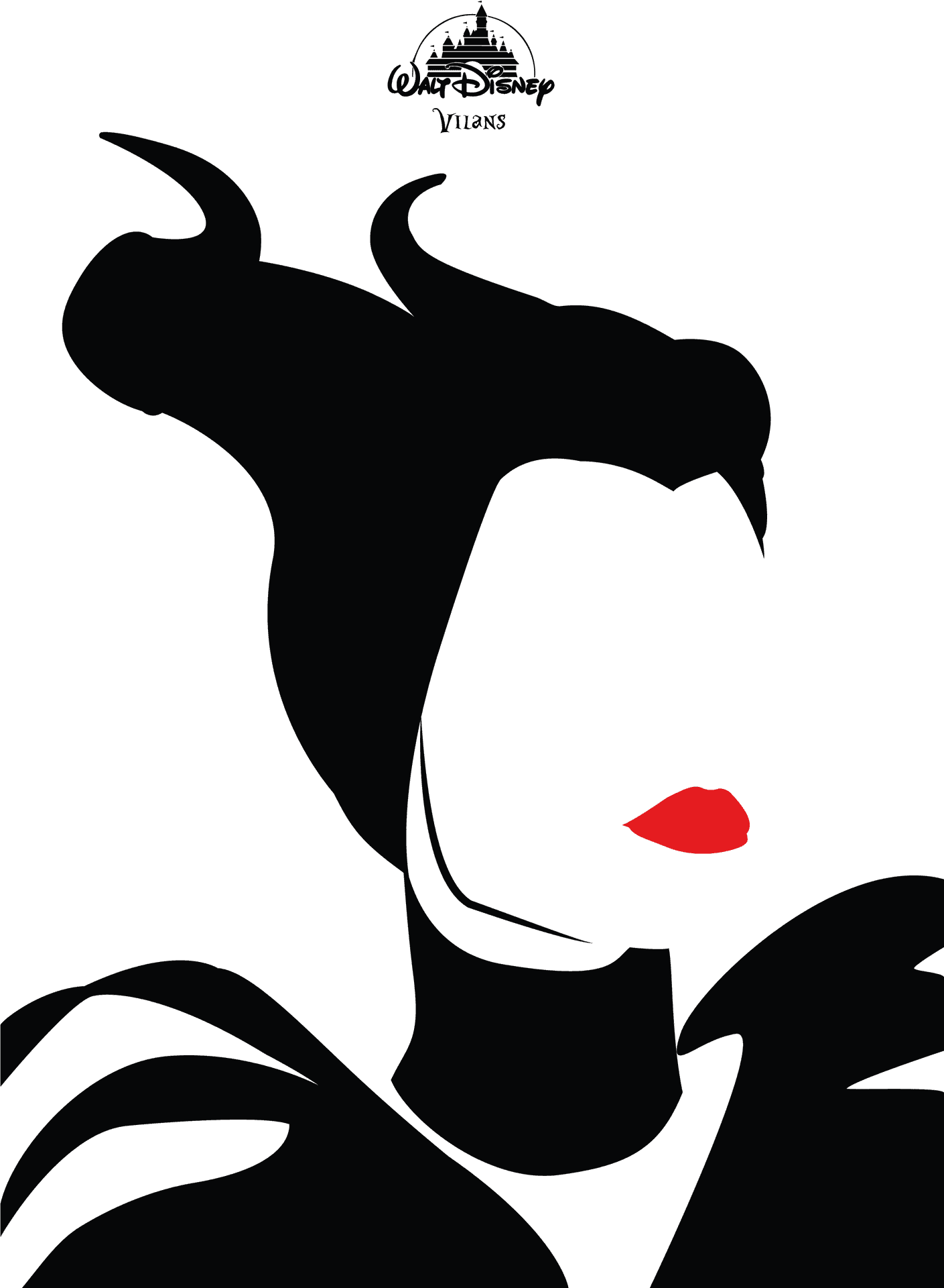Maleficent Silhouette Profile PNG