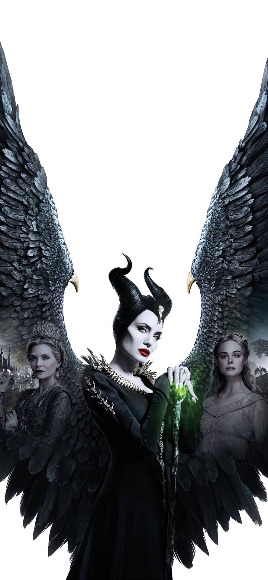 Maleficent With Aurora And The Queen Background