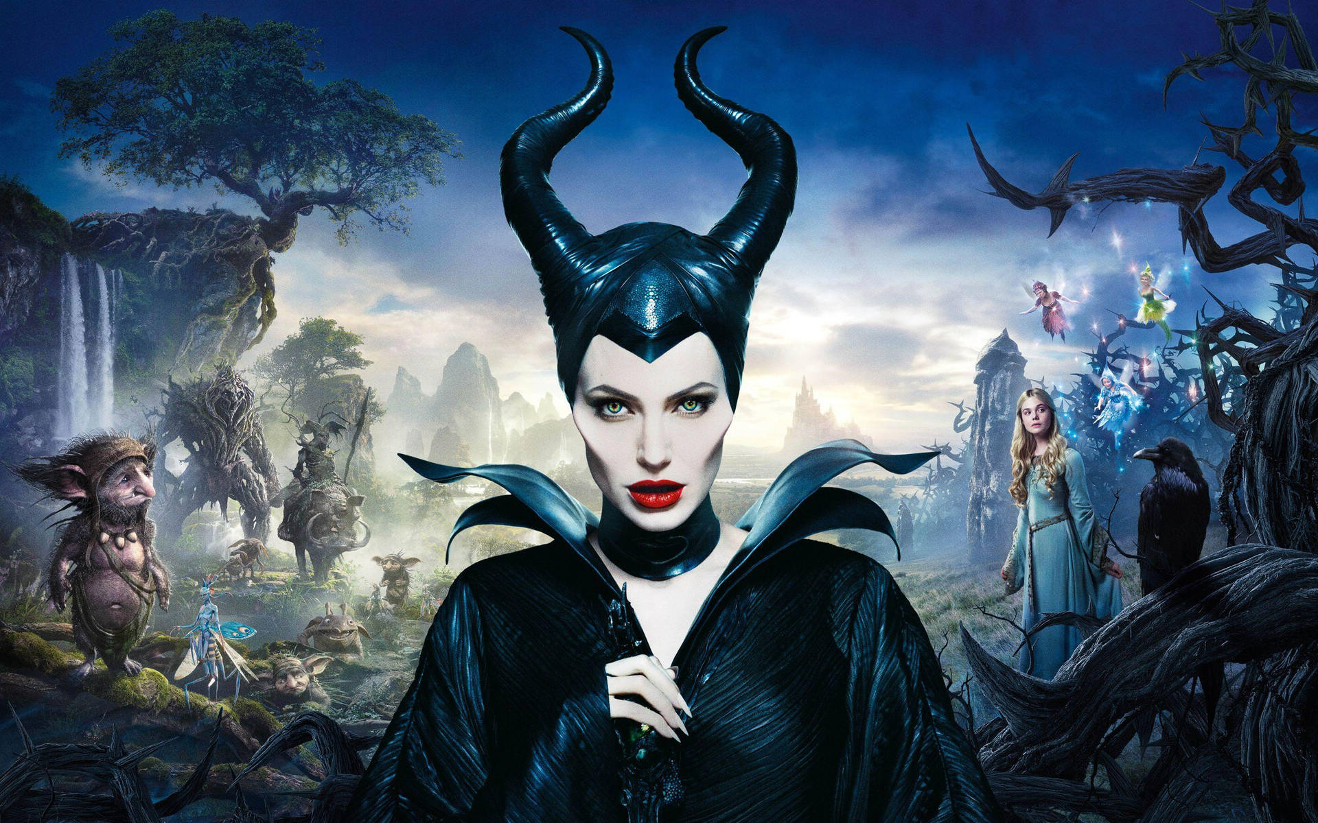 Maleficent With Other Characters Background