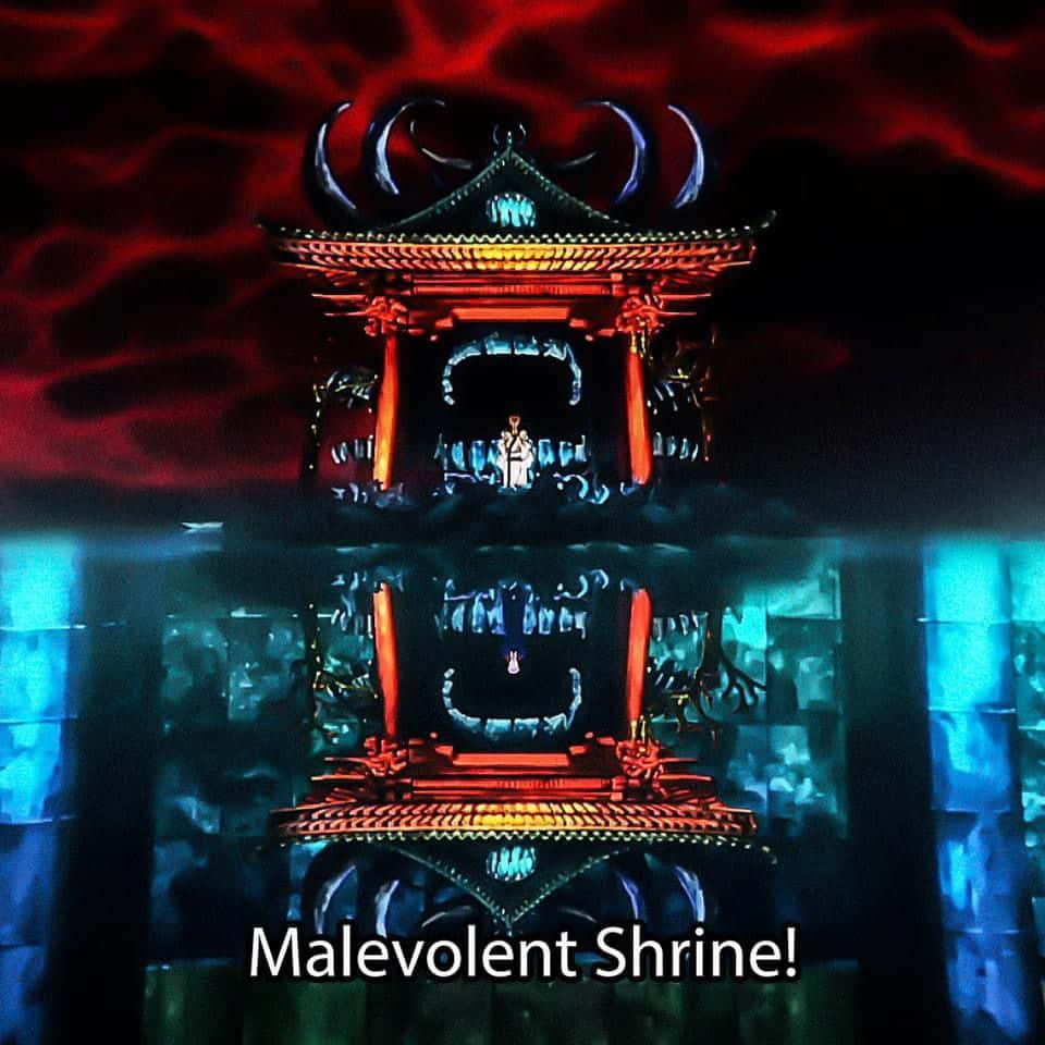 Malevolent Shrine With Caption [wallpaper] Wallpaper
