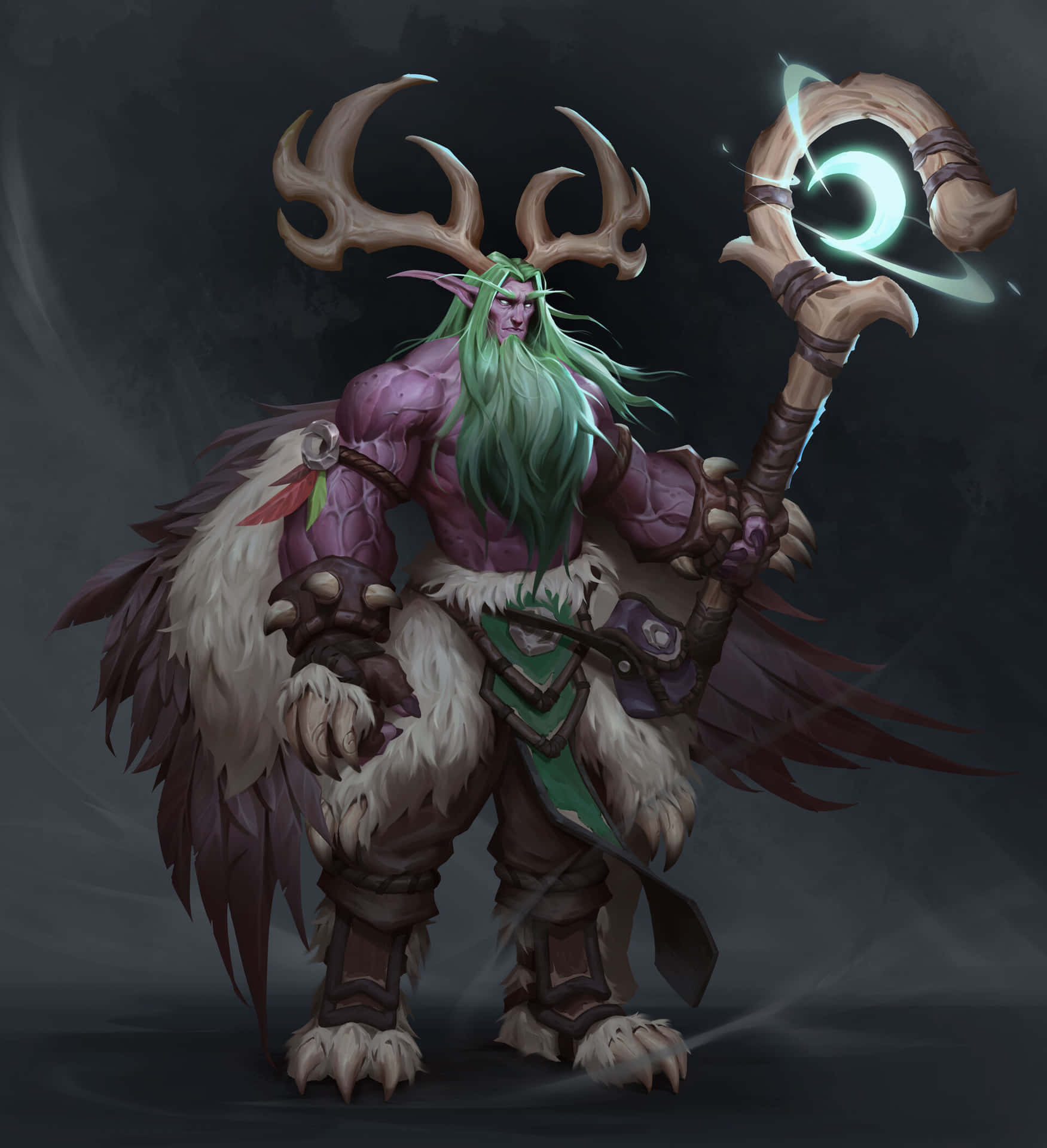 Malfurion Stormrage Kunstwerk Achtergrond