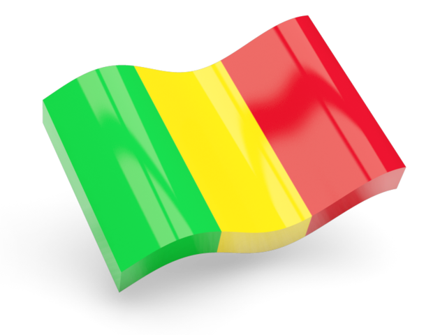 Mali Flag Waving Illustration PNG