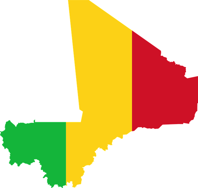 Mali Map Colorful Geography PNG