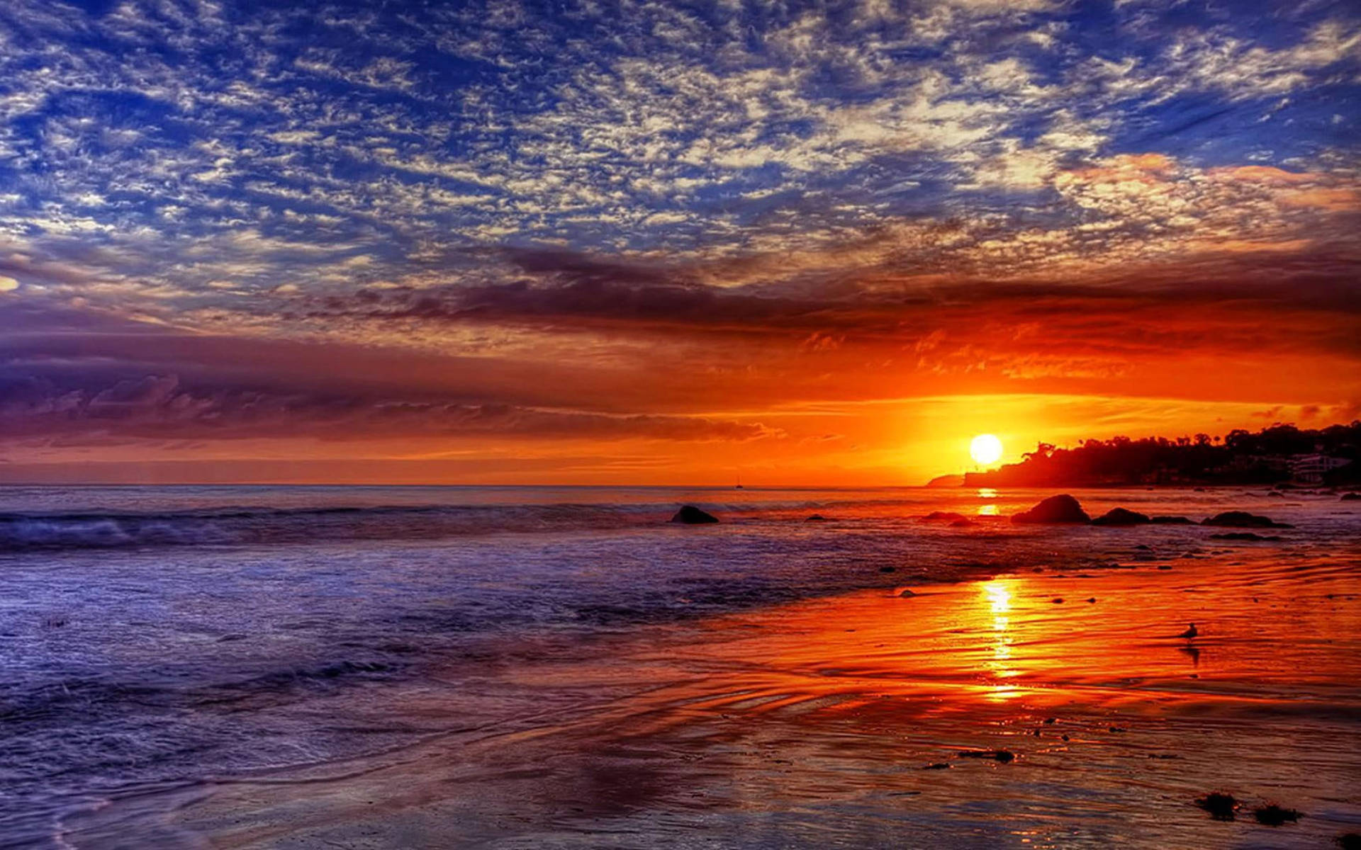 Malibu Beautiful Sunset Wallpaper