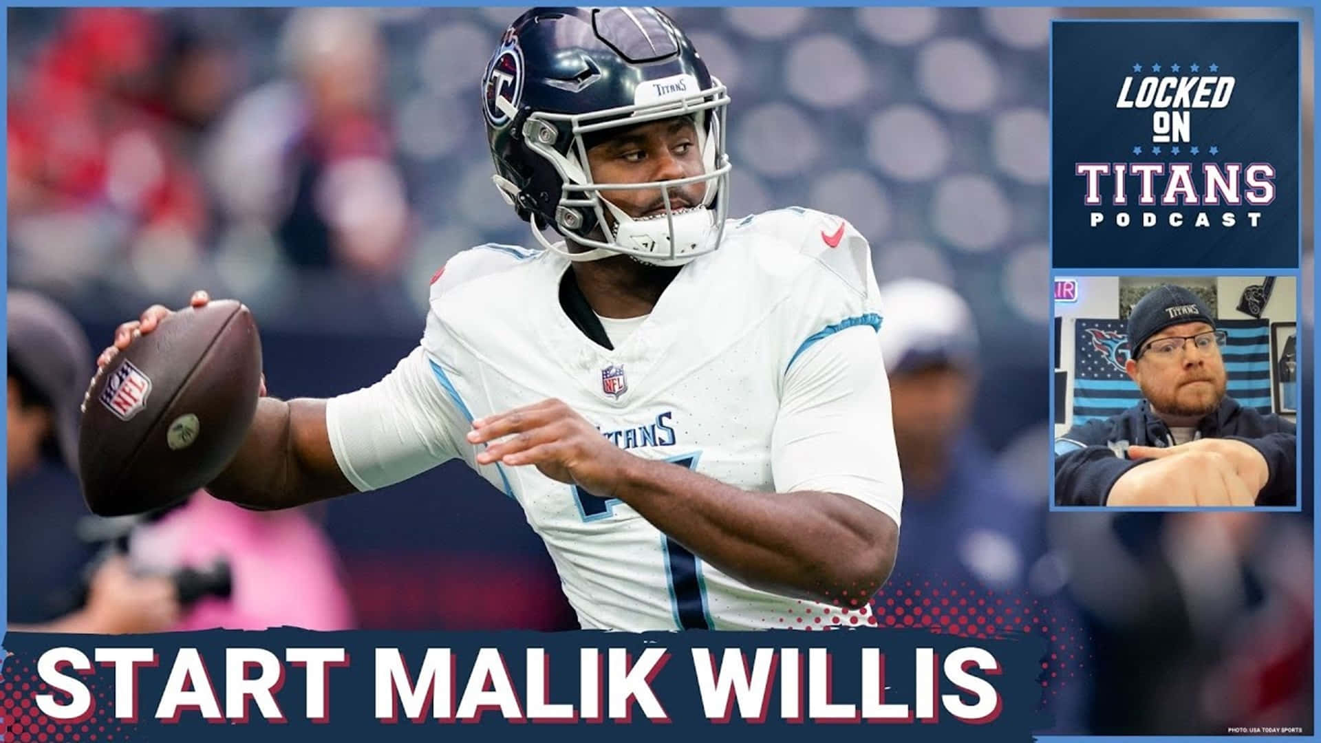 Malik Willis Titans Quarterback Podcast Promotion Wallpaper