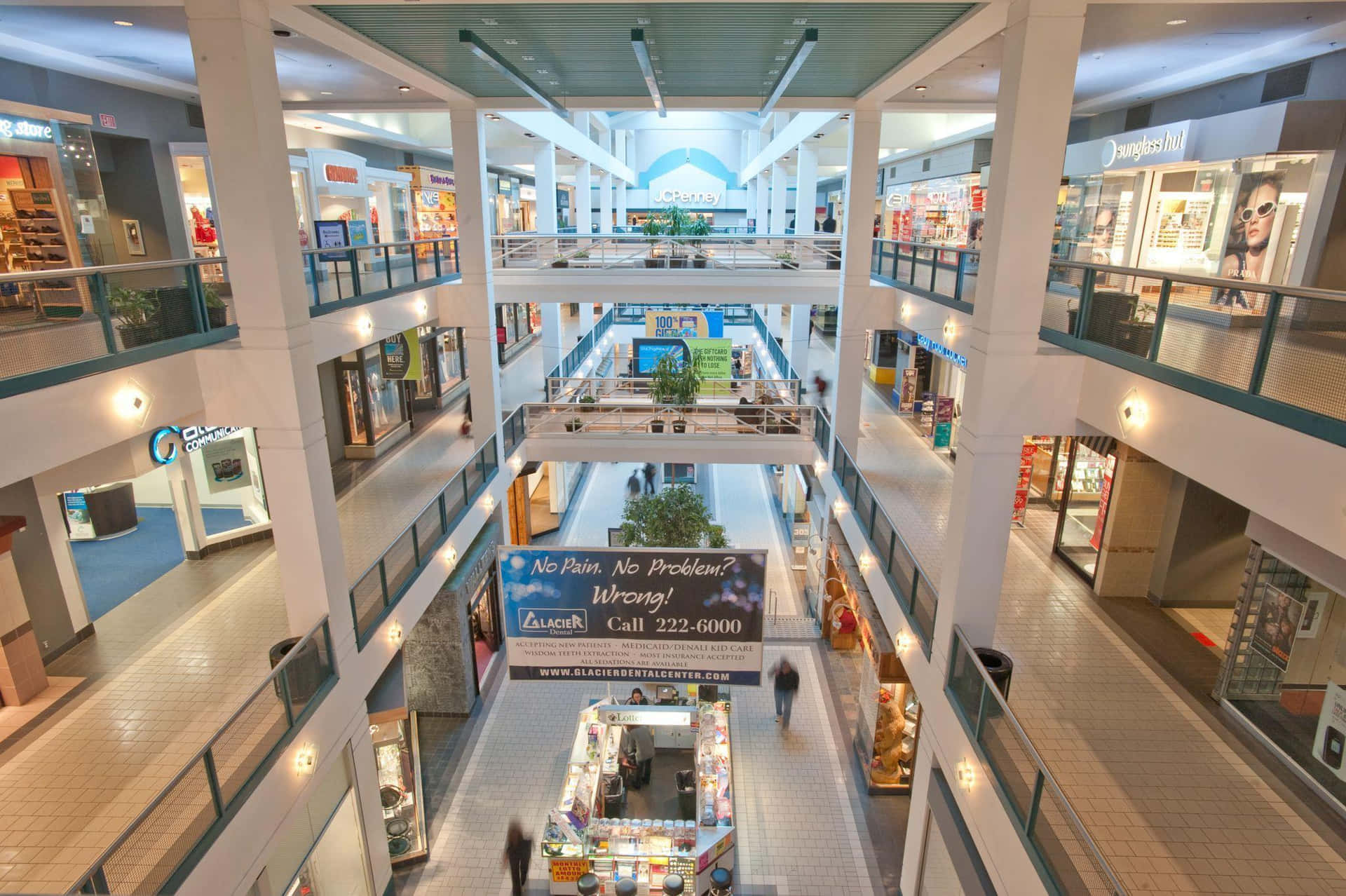 Enjoy the vibrant atmosphere of the modern shopping mall.