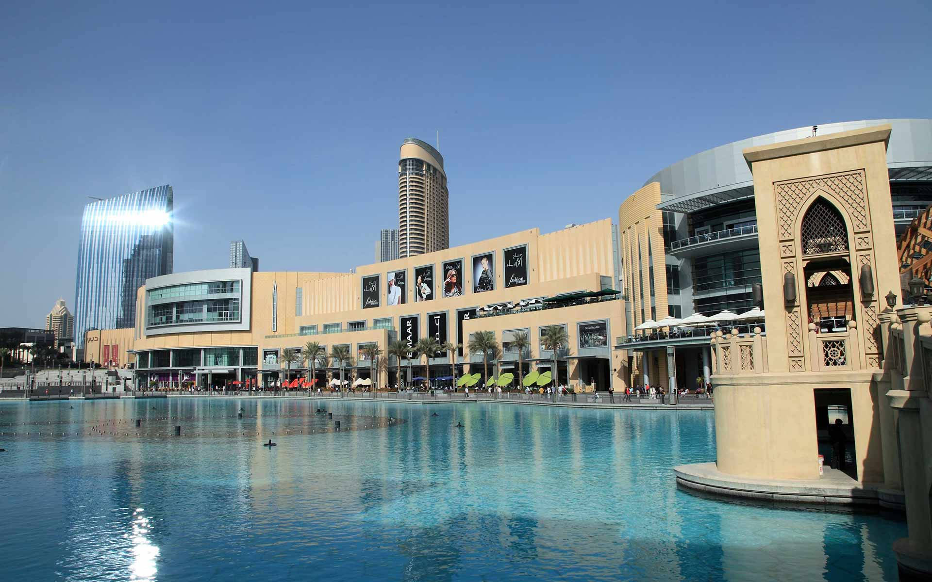 Centrocomercial Mall Dubai Lagoon Para Papel De Parede De Computador Ou Celular. Papel de Parede