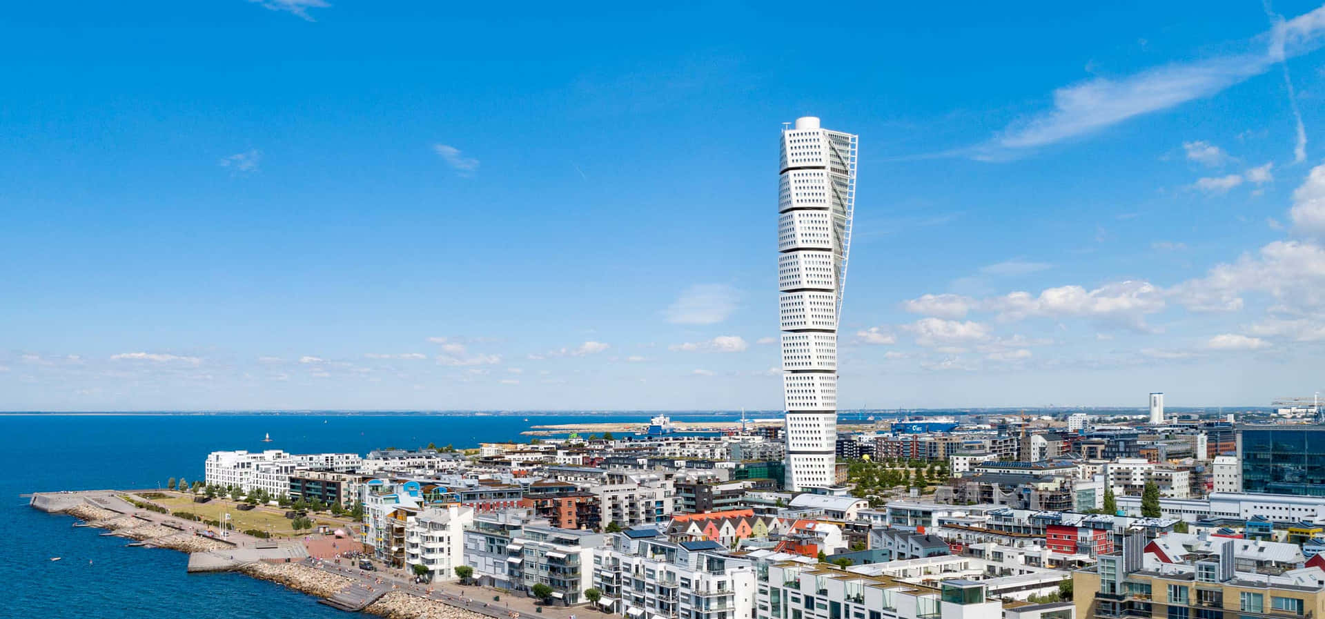 Download Malmo Sweden Skyline Turning Torso Wallpaper | Wallpapers.com