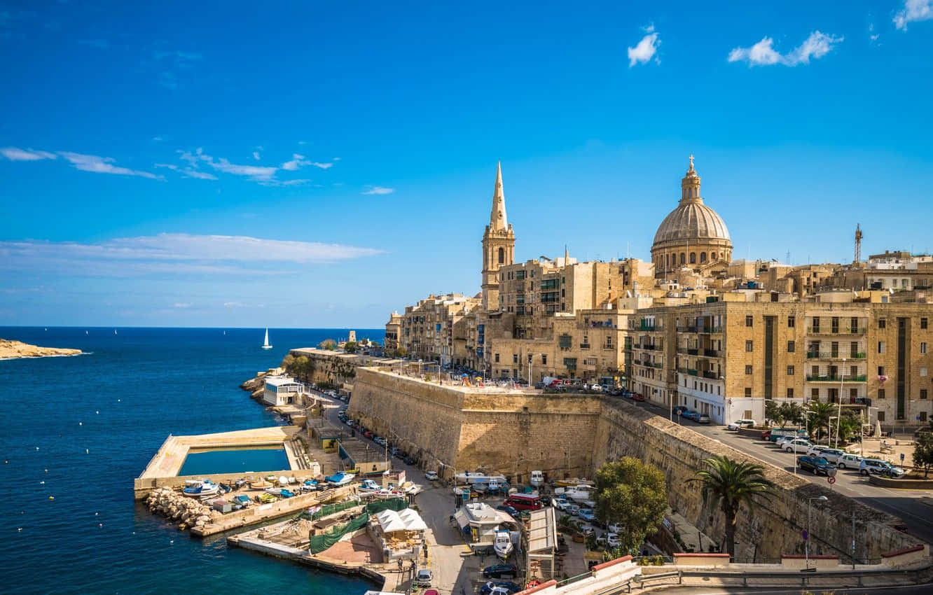 Stunning aerial view of Valletta, Malta