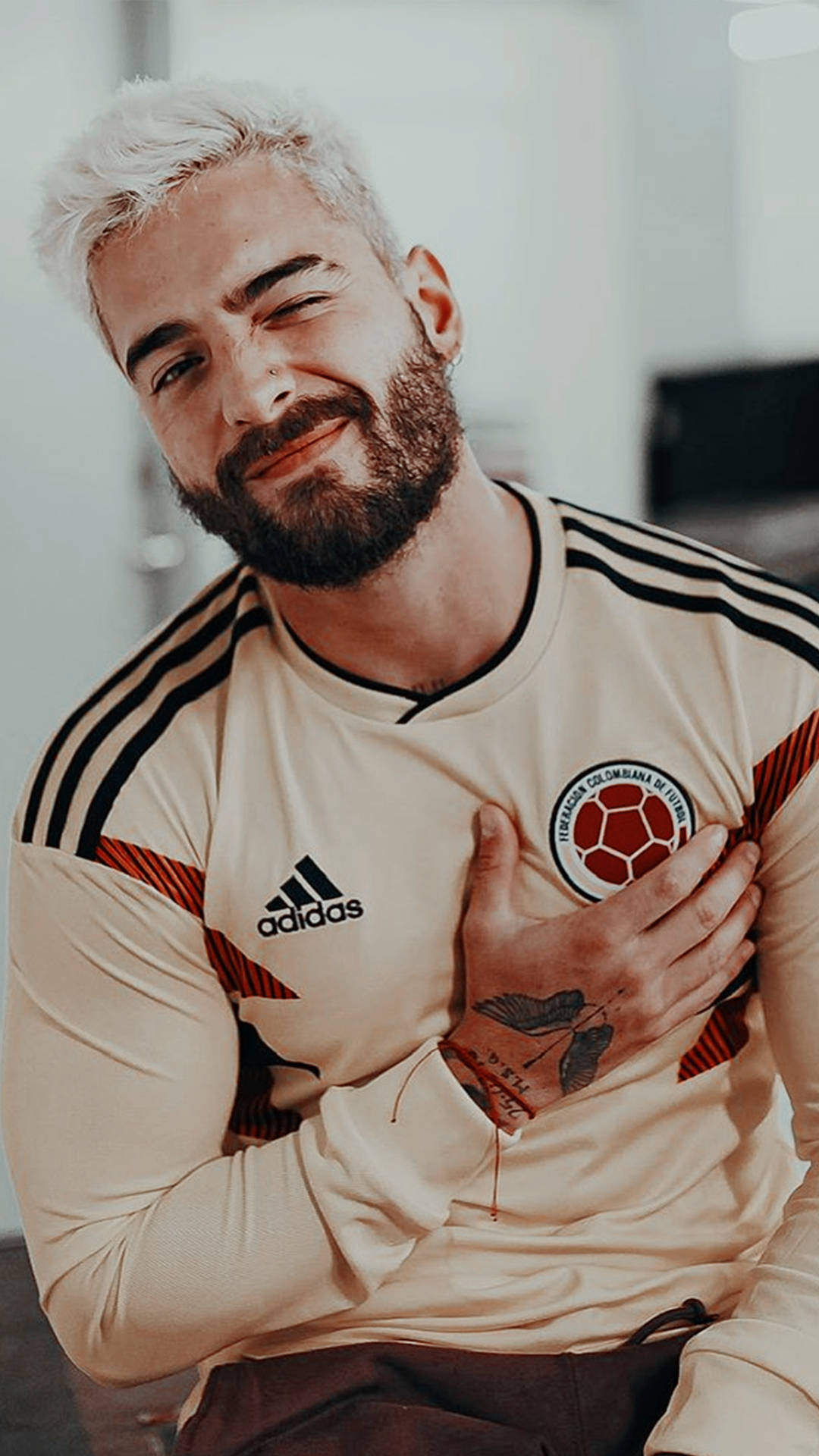 Maluma Winking Soccer Shirt Background