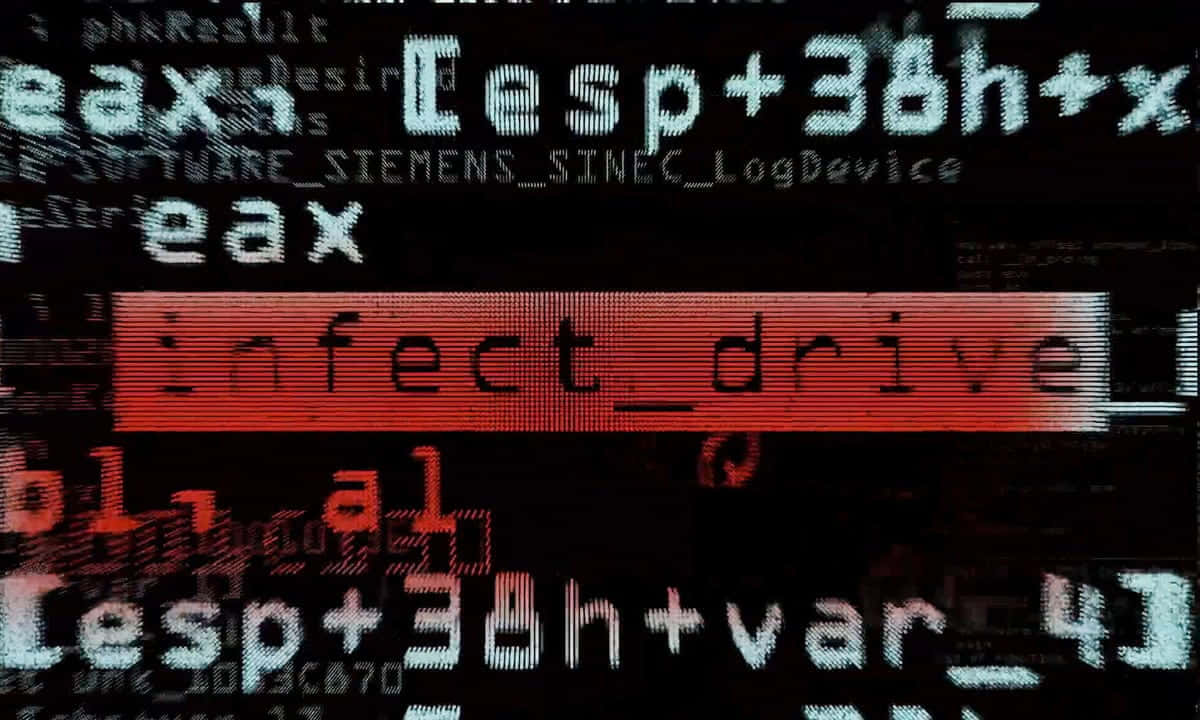 A Computer Screen With The Words'infect Drive' Wallpaper