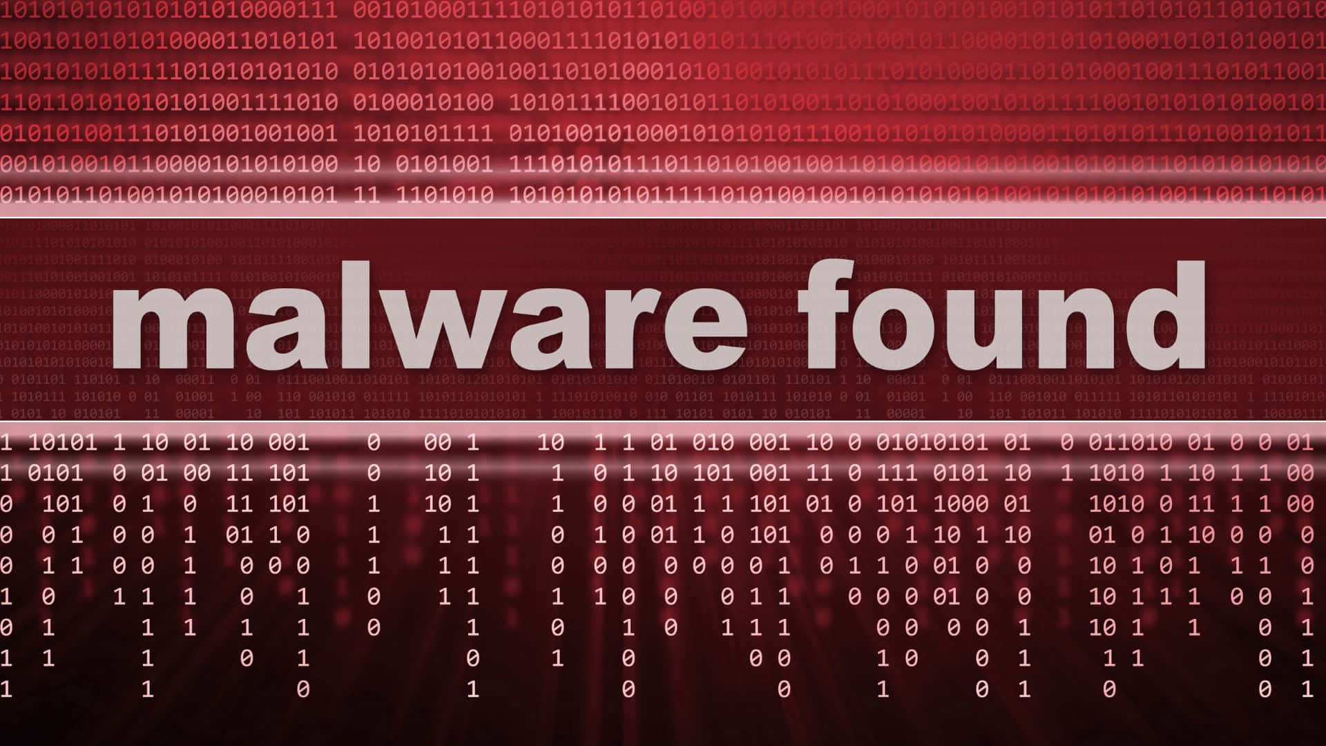 Malware Found On A Red Background Wallpaper