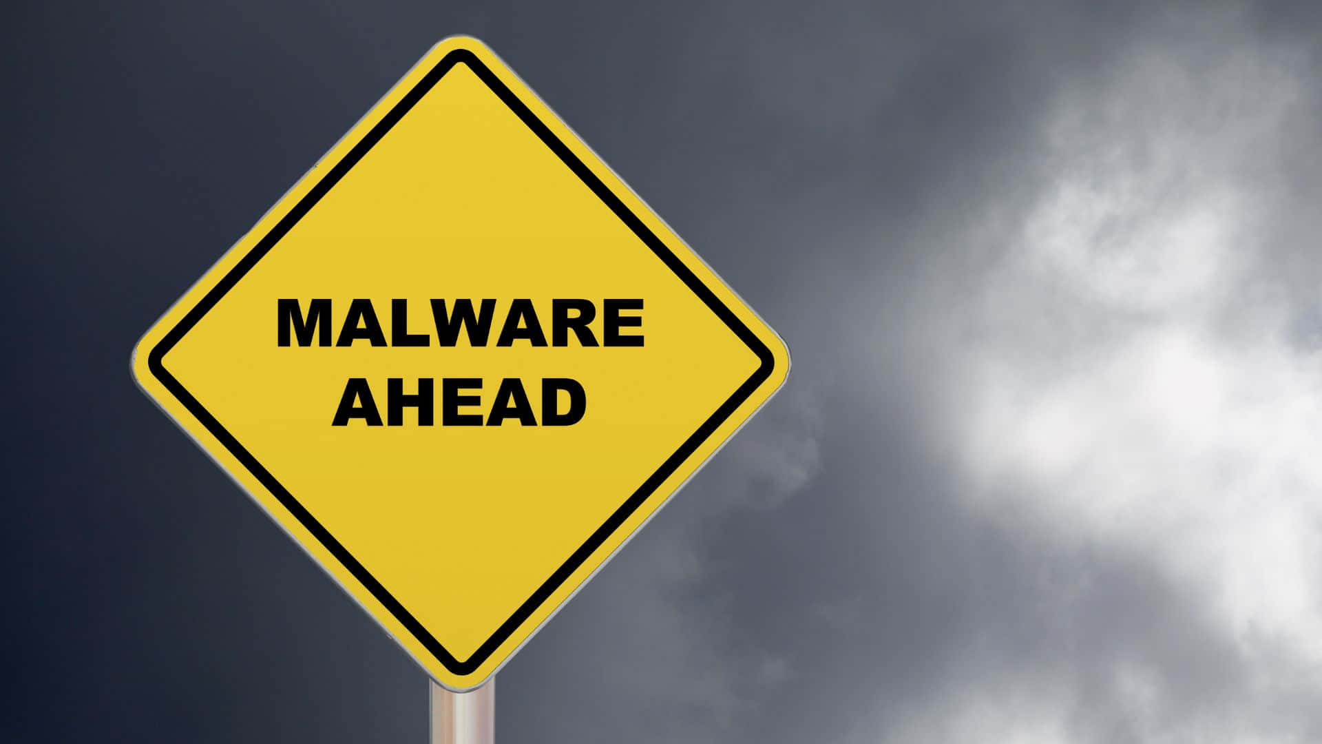Señalde Advertencia De Malware En Forma De Diamante Fondo de pantalla