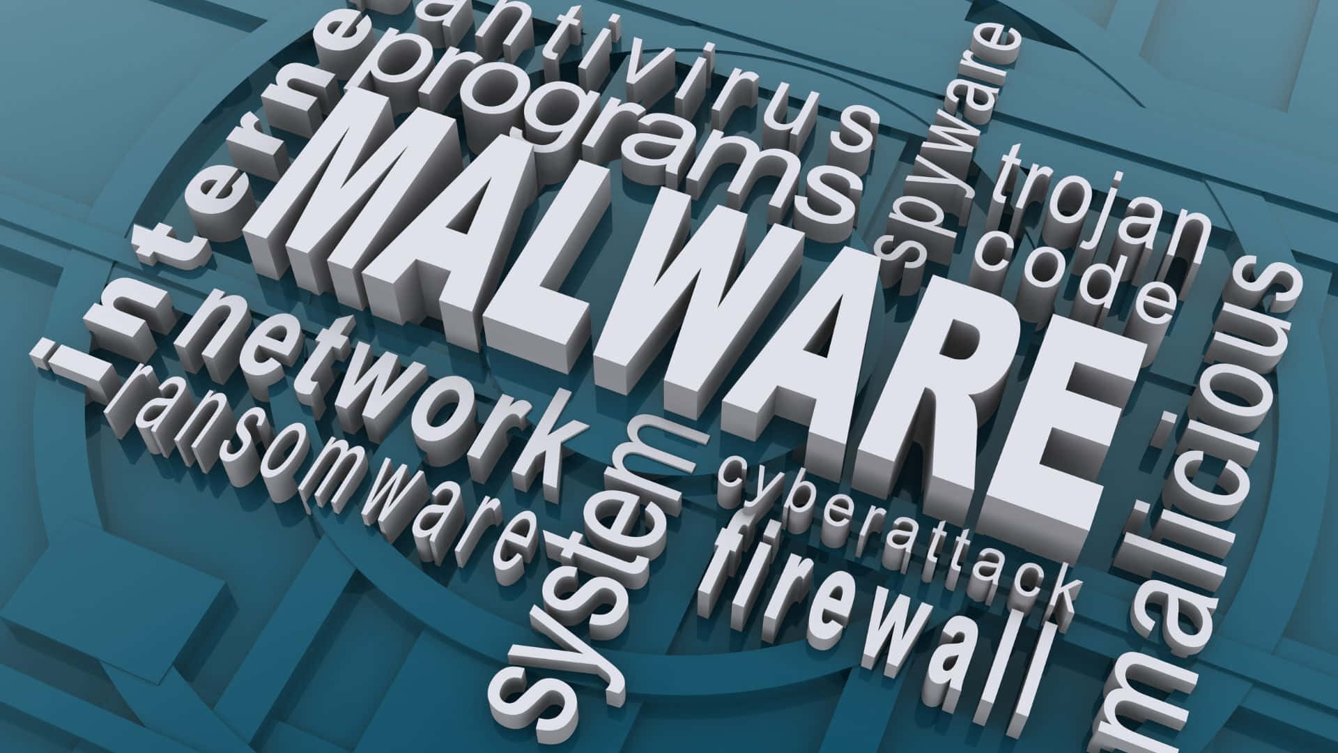 Cyber Threat Alert: Malware Attack Illustration Wallpaper