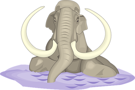 Mammoth_ Illustration_on_ Water PNG