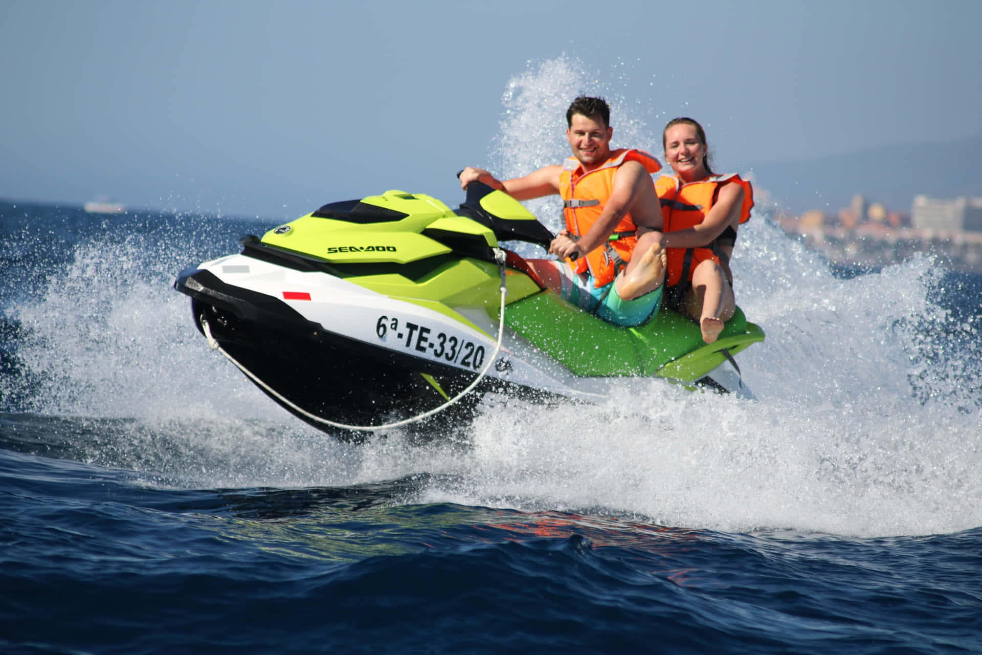Man And Woman Jet Ski Picture