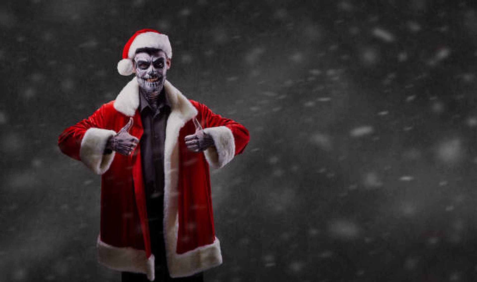 Man As Evil Zombie Santa Wallpaper