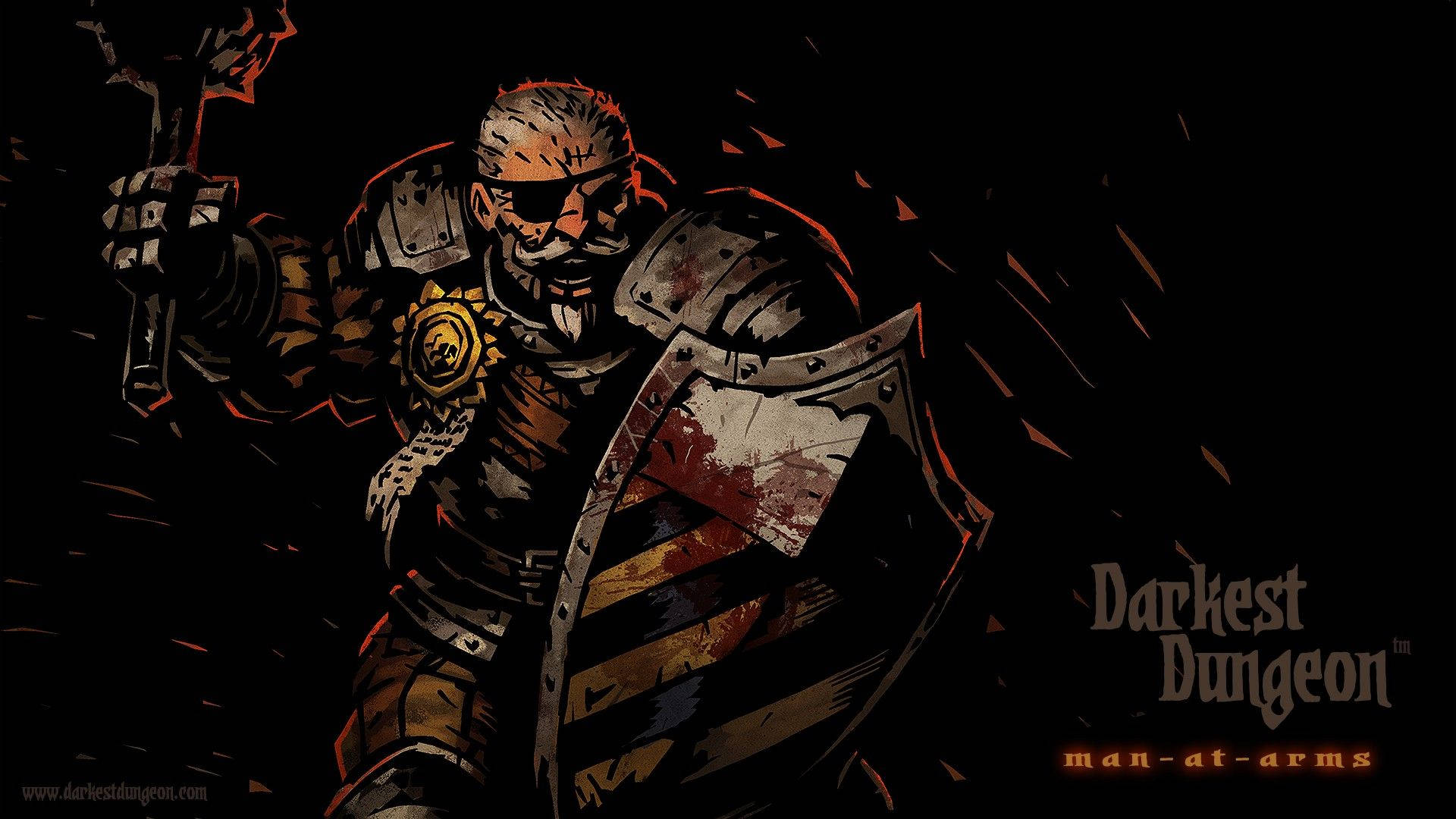 A Man-at-Arms ventures into the Darkest Dungeon Wallpaper