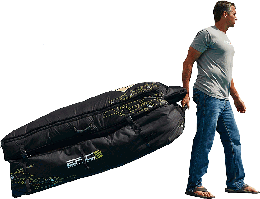Man Carrying Large Travel Bag PNG
