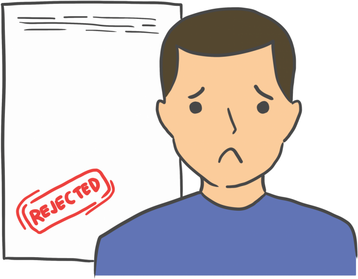 Man Disappointedby Rejection Stamp PNG