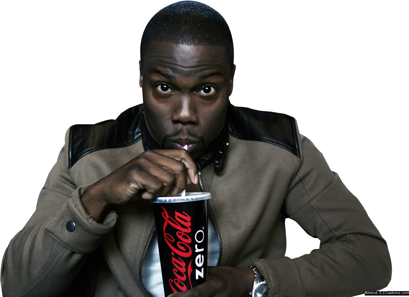 Man Drinking Coca Cola Zero PNG