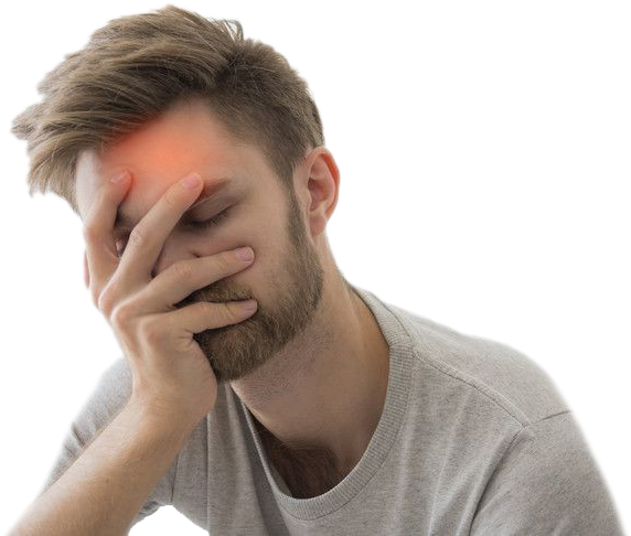 Man Experiencing Headache PNG