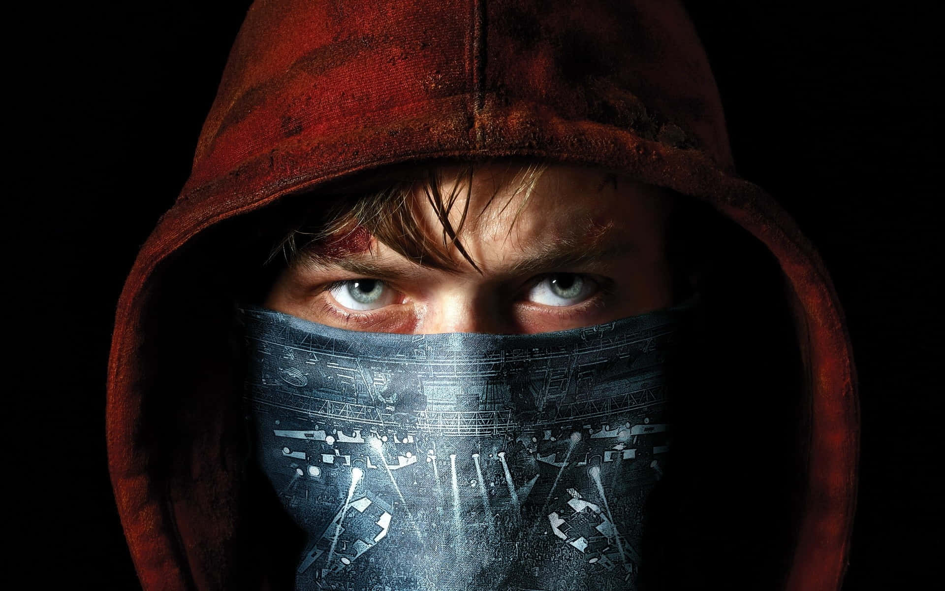 Man Face Wearing Hoodie And Mask Wallpaper