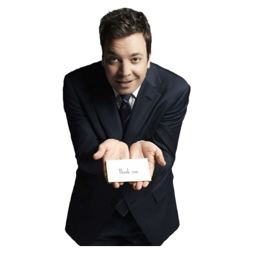 Man Holding Thank You Card PNG