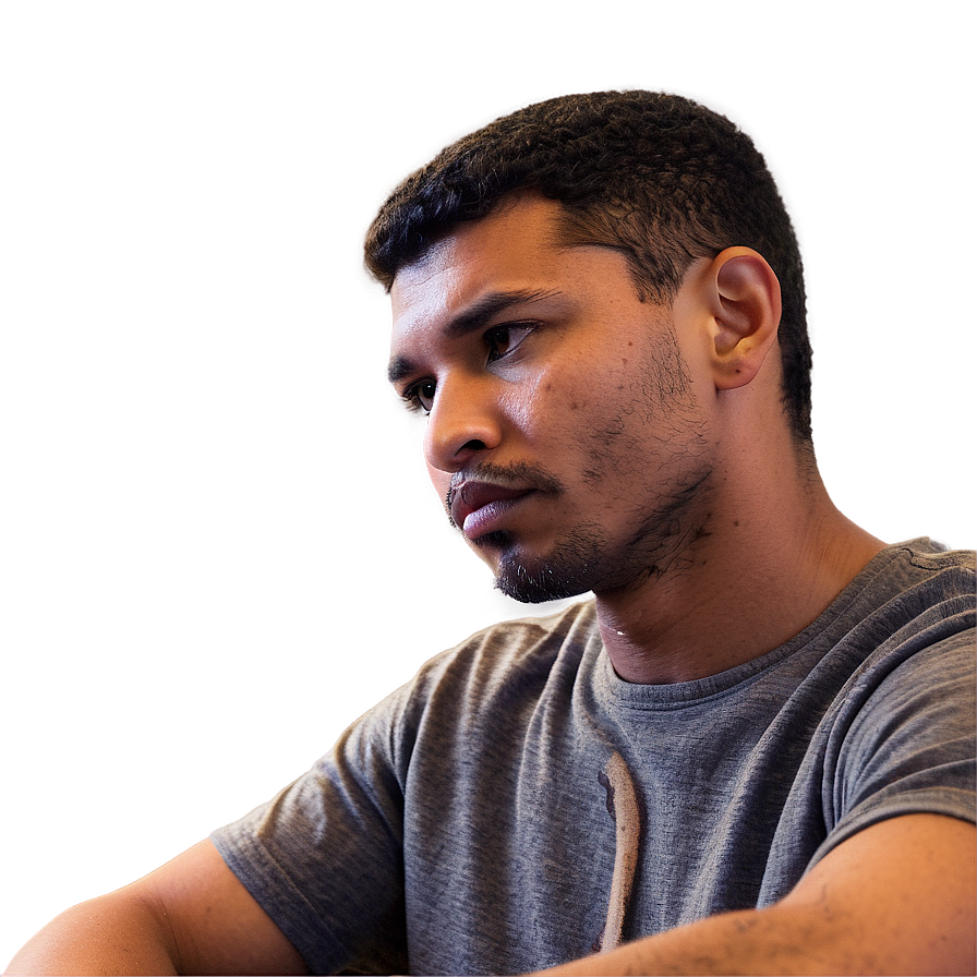 Man In Deep Concentration Png 06262024 PNG