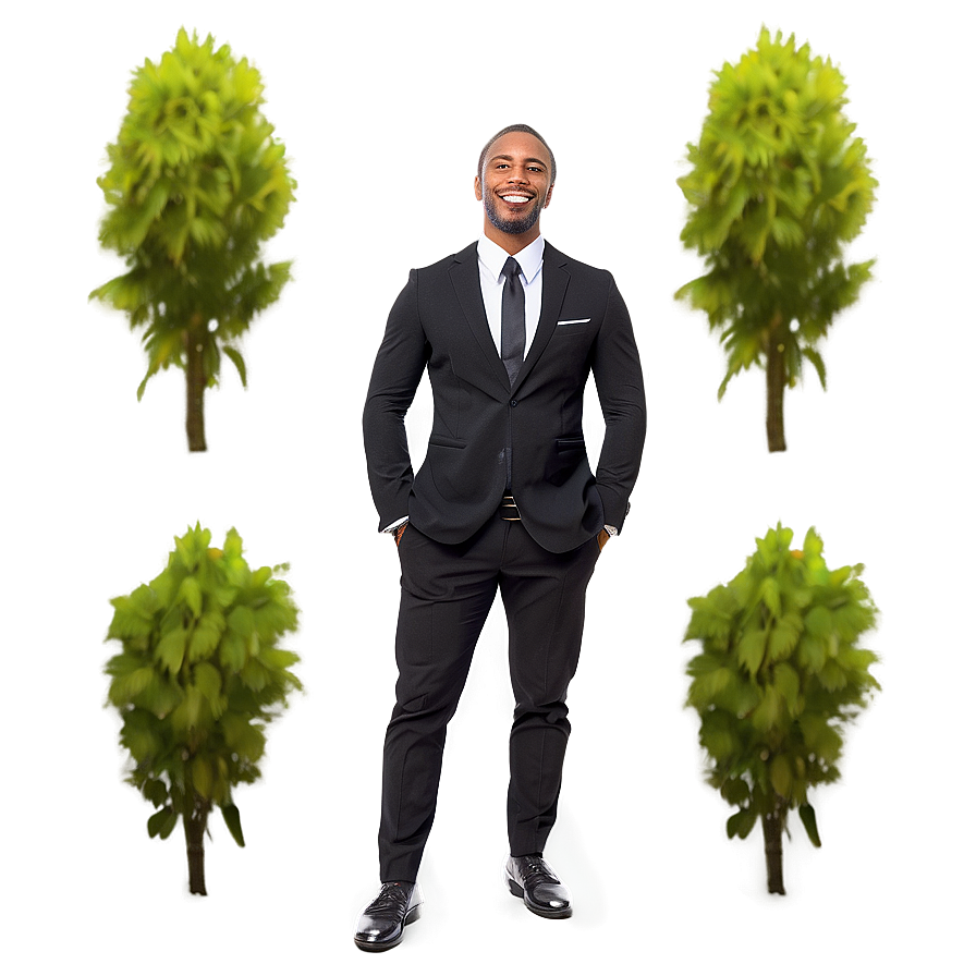 Man In Formal Attire Png 05042024 PNG