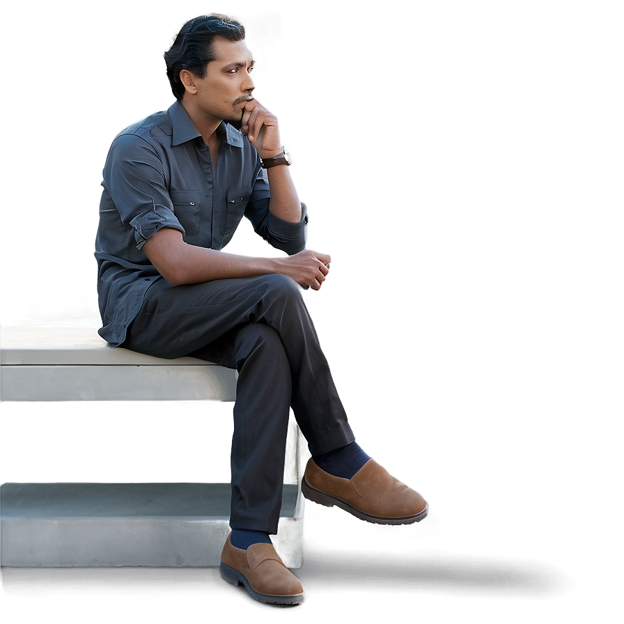 Man In Quiet Reflection Png 12 PNG