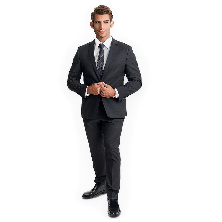 Man In Suit And Tie Png Gra PNG